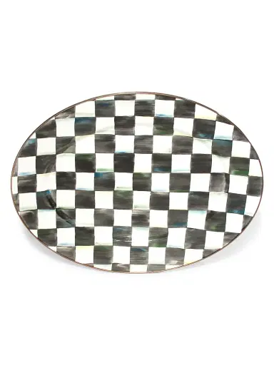 MacKenzie-Childs Checked Oval Platter - Courtly Check Large | Thumbnail 1 MacKenzie-Childs Checked Oval Platter - Courtly Check Large | Thumbnail 1