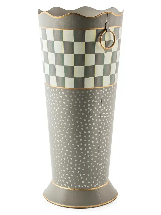 Sterling Check Umbrella Stand