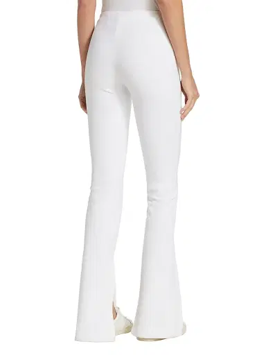 Adam Lippes Women's Eva Bonded Neoprene Flared Pants - White - Size XL | Thumbnail 5