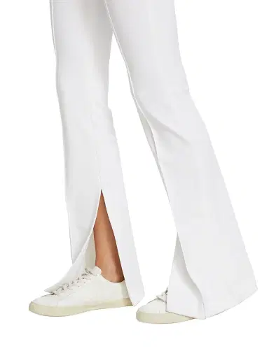 Adam Lippes Women's Eva Bonded Neoprene Flared Pants - White - Size XL | Thumbnail 6