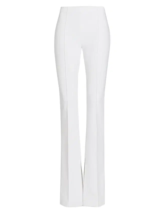Adam Lippes Women's Eva Bonded Neoprene Flared Pants - White