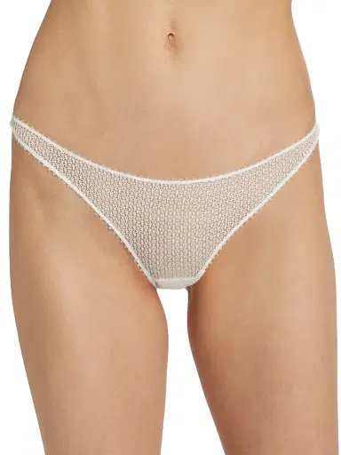 Kiki de Montparnasse Women's Crochet Lace Thong - Ivory - Size Large | Thumbnail 3 Kiki de Montparnasse Women's Crochet Lace Thong - Ivory - Size Large | Thumbnail 3