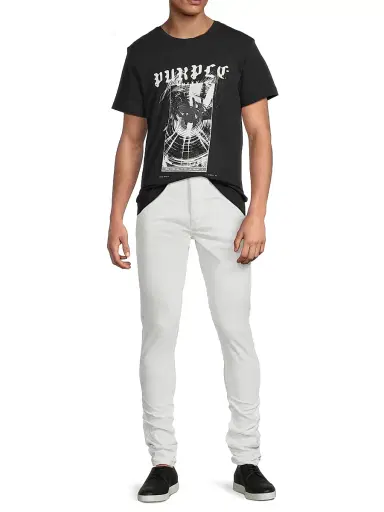 Purple Brand Men's P001 Classic Stretch Skinny Jeans - Optic White - Size 38 | Thumbnail 2 Purple Brand Men's P001 Classic Stretch Skinny Jeans - Optic White - Size 38 | Thumbnail 2