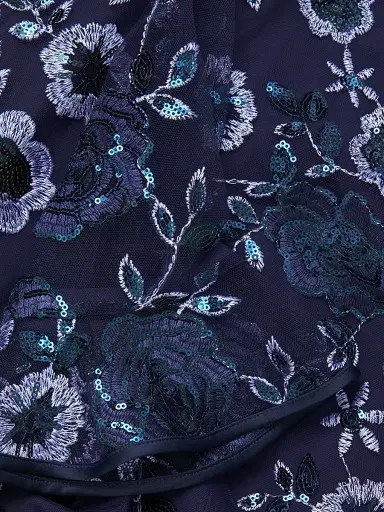 Shani Women's Floral Embellished Sheath Dress - Navy - Size 4 | Thumbnail 6