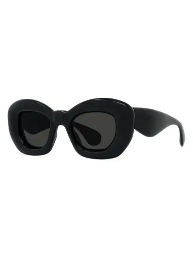 Loewe Men's Inflated 47MM Butterfly Sunglasses - Shiny Black Smoke | Thumbnail 2
