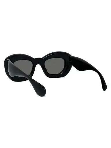 Loewe Men's Inflated 47MM Butterfly Sunglasses - Shiny Black Smoke | Thumbnail 4