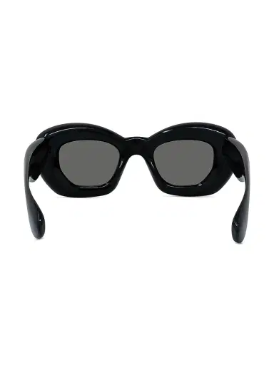 Loewe Men's Inflated 47MM Butterfly Sunglasses - Shiny Black Smoke | Thumbnail 5