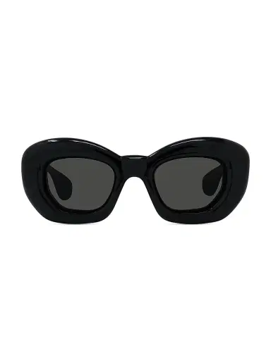 Loewe Men's Inflated 47MM Butterfly Sunglasses - Shiny Black Smoke | Thumbnail 1
