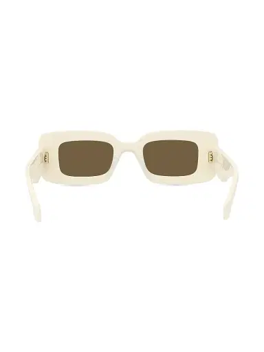 Loewe Men's Anagram 46MM Rectangular Sunglasses - Ivory Brown | Thumbnail 5