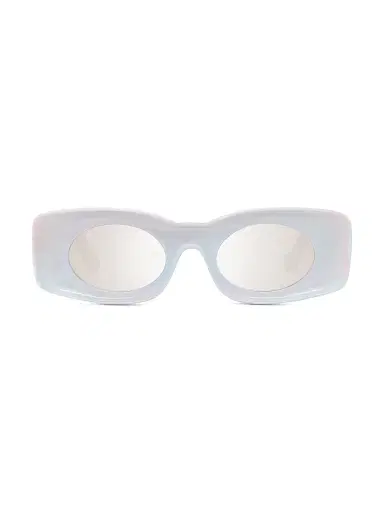 Loewe Men's x Paula's Ibiza 49MM Square Sunglasses - White Sparkle Grey Mirror | Thumbnail 2