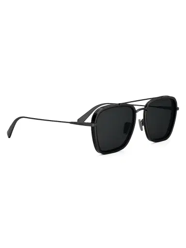 BVLGARI Men's B. ZERO1 55MM Square Sunglasses - Ruthenium Dark Grey Polarized | Thumbnail 8