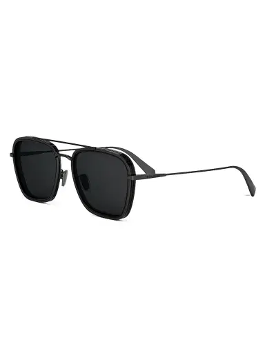 BVLGARI Men's B. ZERO1 55MM Square Sunglasses - Ruthenium Dark Grey Polarized | Thumbnail 1