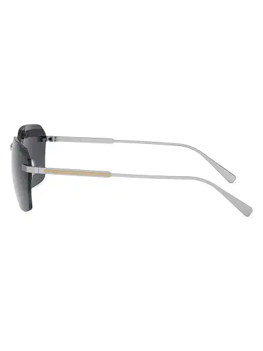 BVLGARI Men's Octo 61MM Rectangular Sunglasses - Palladium Grey Polarized | Thumbnail 3