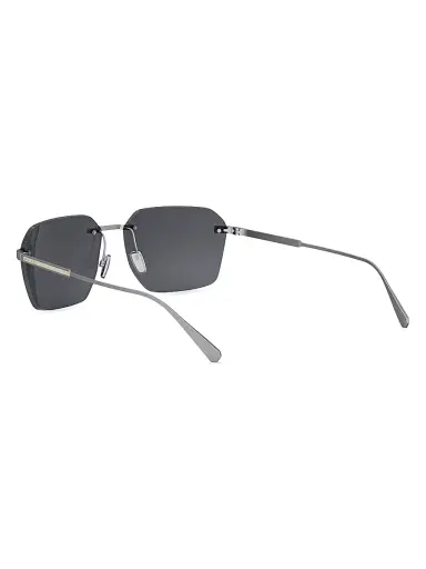 BVLGARI Men's Octo 61MM Rectangular Sunglasses - Palladium Grey Polarized | Thumbnail 4