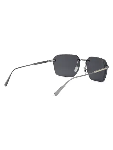 BVLGARI Men's Octo 61MM Rectangular Sunglasses - Palladium Grey Polarized | Thumbnail 6
