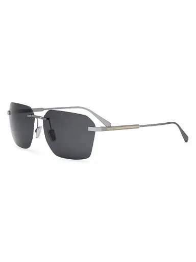 BVLGARI Men's Octo 61MM Rectangular Sunglasses - Palladium Grey Polarized | Thumbnail 1