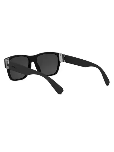 BVLGARI Men's 56MM Square Sunglasses - Black Dark Grey | Thumbnail 4