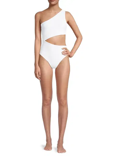 BEACH RIOT Women's Celine Cutout Swimsuit - White - Size XL | Thumbnail 2