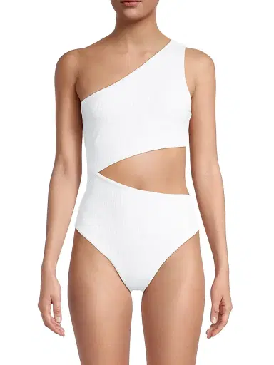 BEACH RIOT Women's Celine Cutout Swimsuit - White - Size XL | Thumbnail 3