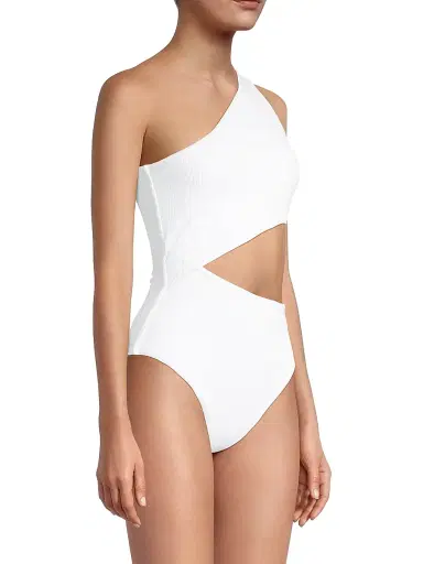 BEACH RIOT Women's Celine Cutout Swimsuit - White - Size XL | Thumbnail 4