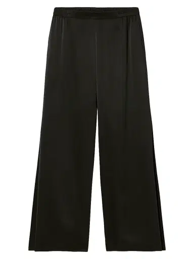 Lunya Women's Washable Silk T-Shirt & Pants Pajamas - Immersed Black - Size XL | Thumbnail 3