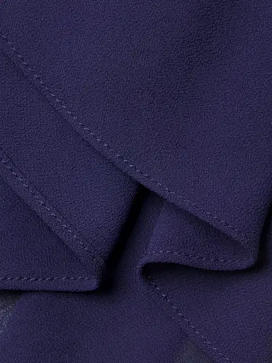Shani Women's Asymmetric Ruffle Midi-Dress - Navy - Size 16 | Thumbnail 6 Shani Women's Asymmetric Ruffle Midi-Dress - Navy - Size 16 | Thumbnail 6