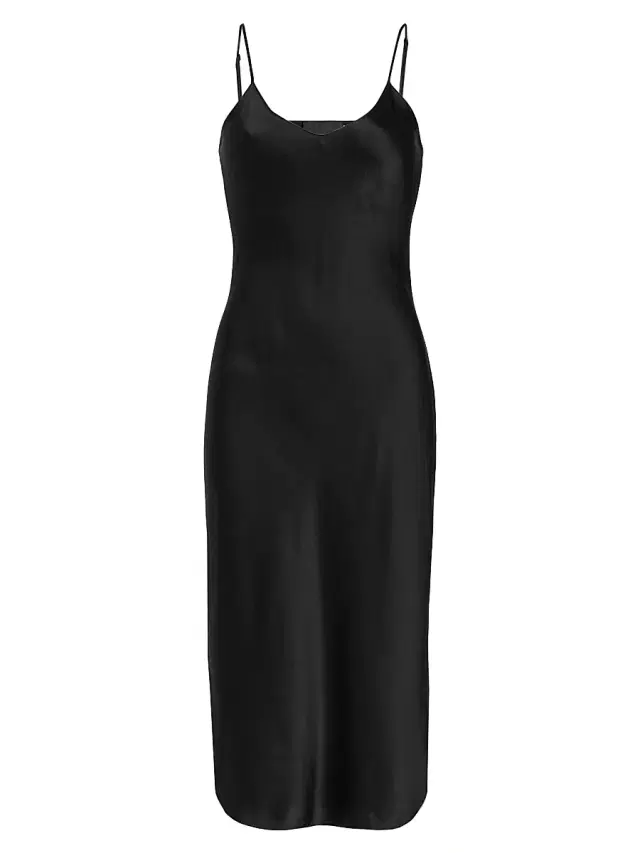 Women's Silk Cami Dress - Black