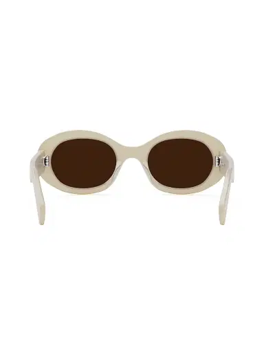 Celine Men's Triomphe 51MM Oval Sunglasses - Ivory Brown | Thumbnail 5