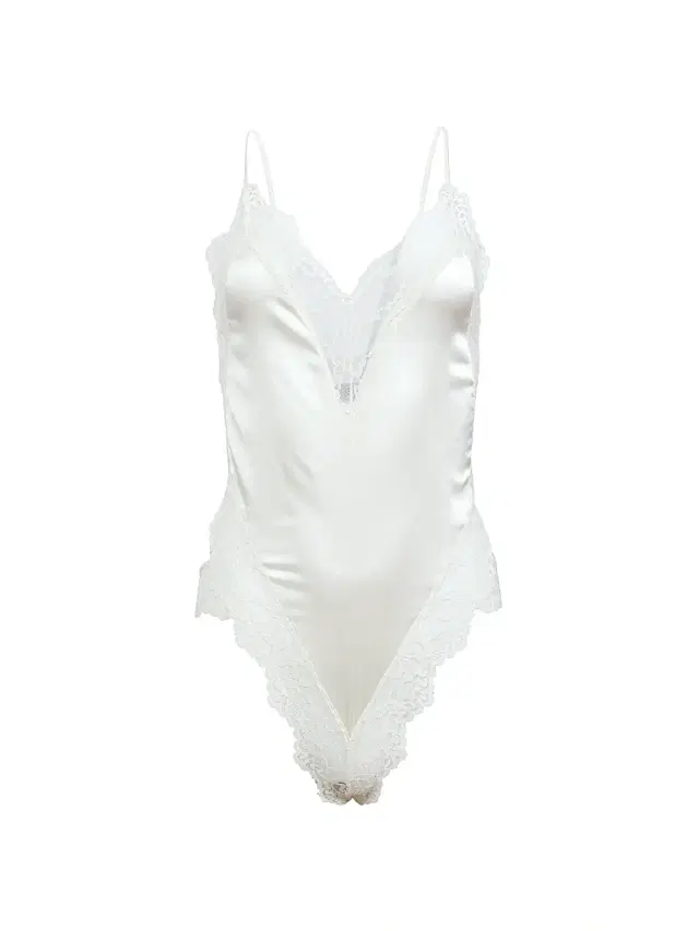 Women's Lace-Trim Stretch-Silk Teddy -