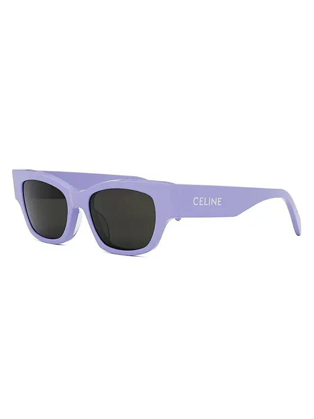 CELINE Men's Monochrom 56MM Cat-Eye Sunglasses - Shiny Lilac Smoke