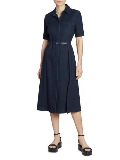 Altuzarra Women's Kieran Denim Midi-Shirtdress | Thumbnail 3 Altuzarra Women's Kieran Denim Midi-Shirtdress | Thumbnail 3