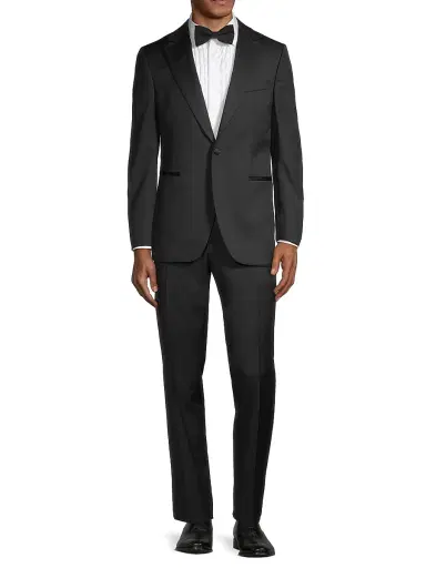 Paul Stuart Men's Wool One-Button Tuxedo | Thumbnail 2 Paul Stuart Men's Wool One-Button Tuxedo | Thumbnail 2