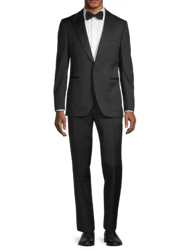 Paul Stuart Men's Wool One-Button Tuxedo | Thumbnail 3 Paul Stuart Men's Wool One-Button Tuxedo | Thumbnail 3