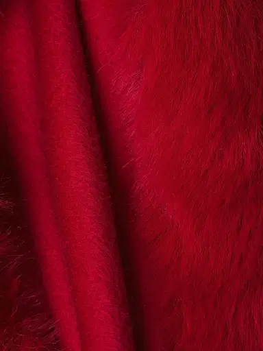 Sofia Cashmere Women's Faux Fur & Cashmere U-Cape - Red | Thumbnail 6