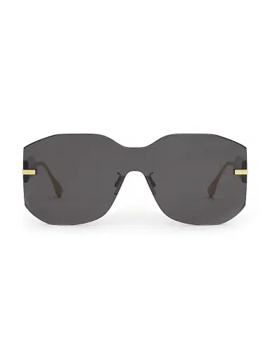 Fendi Men's 138MM Rectangular Nylon Sunglasses - Black | Thumbnail 2