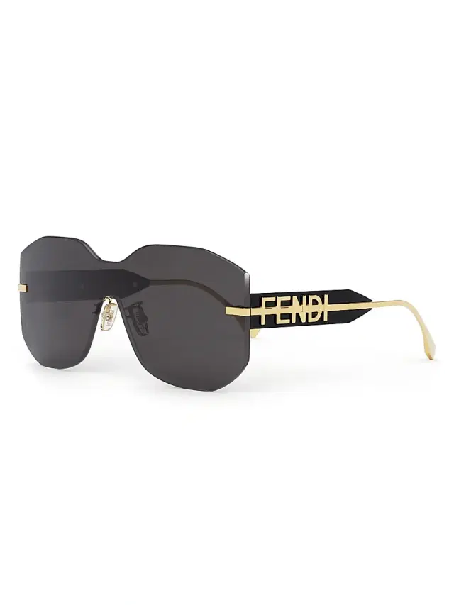 Men's 138MM Rectangular Nylon Sunglasses - Black Men's 138MM Rectangular Nylon Sunglasses - Black