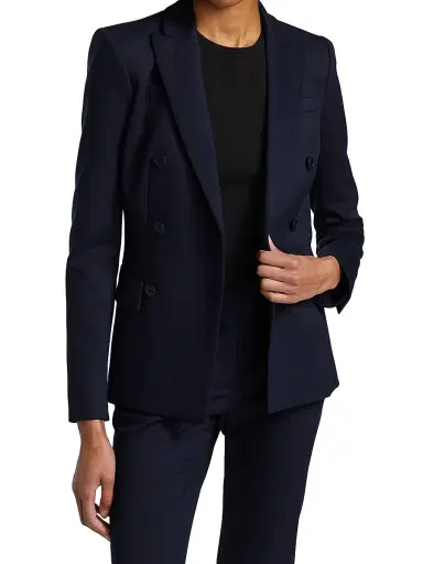 Altuzarra Women's Indiana Double-Breasted Cotton Jacket - Berry Blue - Size 14 | Thumbnail 3