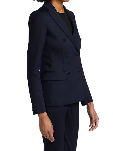 Altuzarra Women's Indiana Double-Breasted Cotton Jacket - Berry Blue - Size 14 | Thumbnail 4