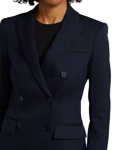 Altuzarra Women's Indiana Double-Breasted Cotton Jacket - Berry Blue - Size 14 | Thumbnail 6