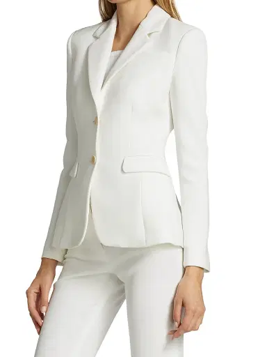 Altuzarra Women's Fenice Two-Button Jacket - Optic White - Size 12 | Thumbnail 4