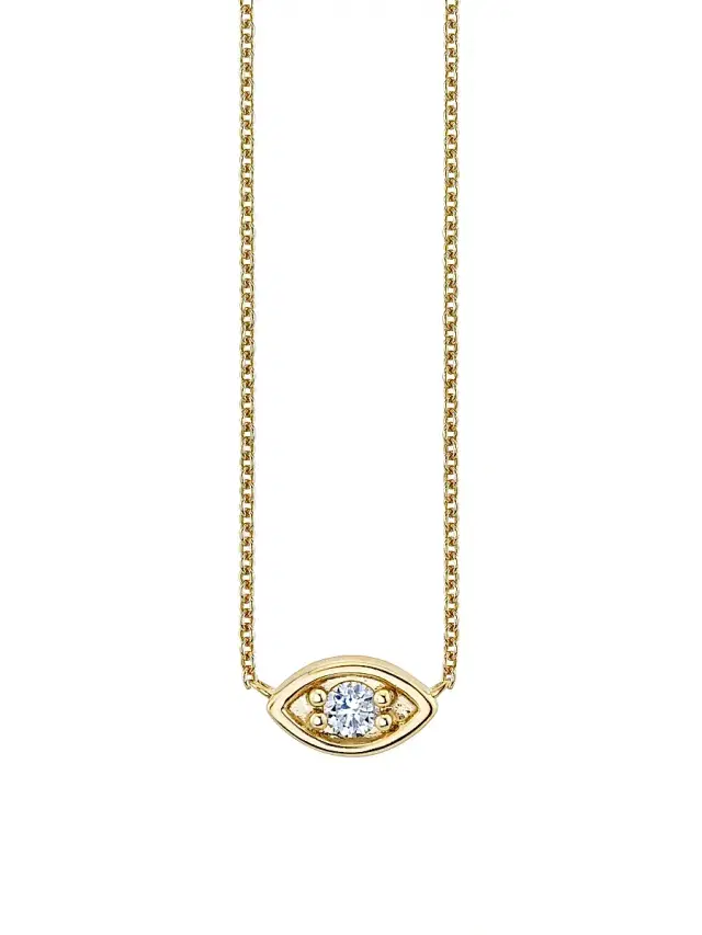 Women's Marquis Eye 14K Gold & Diamond Necklace - Gold
