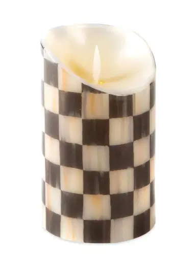 MacKenzie-Childs Courtly Check Faux Pillar Candle | Thumbnail 4 MacKenzie-Childs Courtly Check Faux Pillar Candle | Thumbnail 4