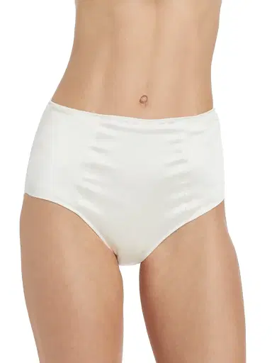 Kiki de Montparnasse Women's Tous Les Jours High-Waist Stretch-Silk Brief - Ivory - Size Large | Thumbnail 3 Kiki de Montparnasse Women's Tous Les Jours High-Waist Stretch-Silk Brief - Ivory - Size Large | Thumbnail 3