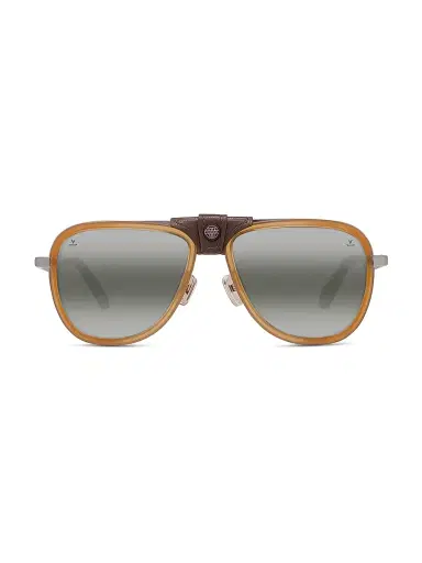 Vuarnet Men's Glacier 03 56MM Pilot Sunglasses - Smoke Light Brown | Thumbnail 2