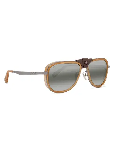 Vuarnet Men's Glacier 03 56MM Pilot Sunglasses - Smoke Light Brown | Thumbnail 6