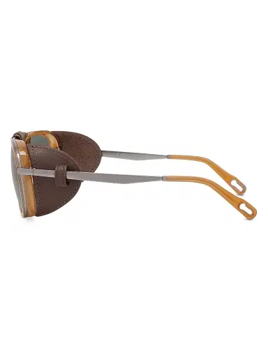 Vuarnet Men's Glacier 03 56MM Pilot Sunglasses - Smoke Light Brown | Thumbnail 7