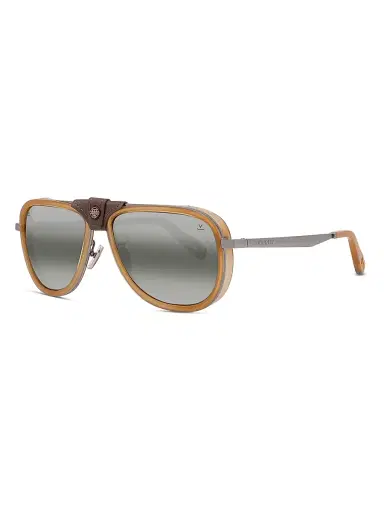 Vuarnet Men's Glacier 03 56MM Pilot Sunglasses - Smoke Light Brown | Thumbnail 1