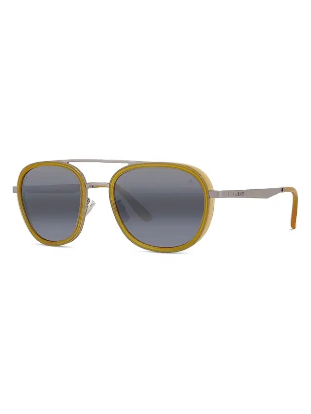 Vuarnet Men's Edge 03 54MM Geometric Sunglasses - Blue Mirror Light Brown