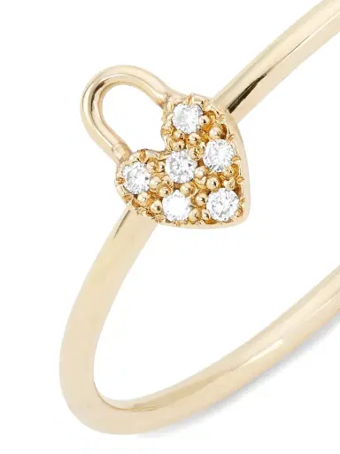 Zoë Chicco Women's Itty Bitty Symbols 14K Yellow Gold & Diamond Padlock Heart Ring - Yellow Gold | Thumbnail 4 Zoë Chicco Women's Itty Bitty Symbols 14K Yellow Gold & Diamond Padlock Heart Ring - Yellow Gold | Thumbnail 4