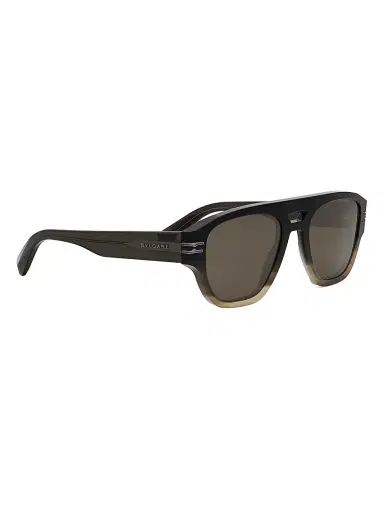 BVLGARI Men's B. Zero1 53MM Pilot Sunglasses - Brown | Thumbnail 8